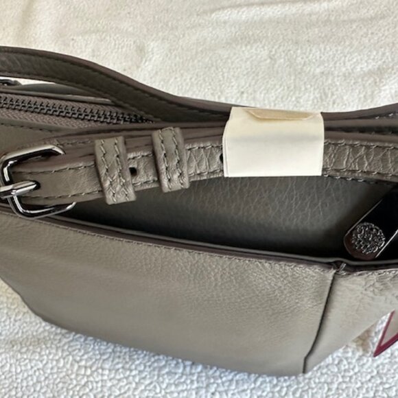 Vince Camuto “Dila” Crossbody – Matte Pebbled Leather (Moonstone/Grey) BNWT - Picture 11 of 11